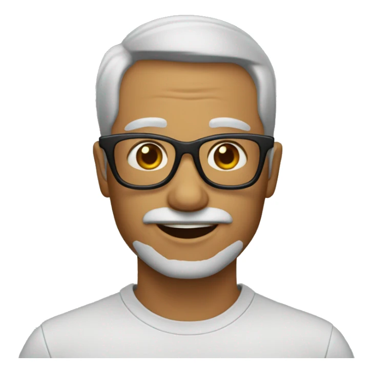 calvo con gafas y 48 años sticker