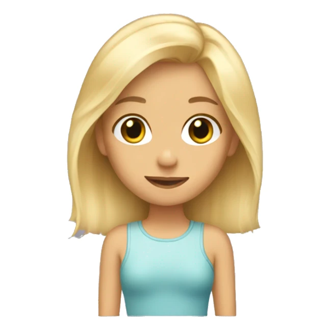 Girl with blond hair, hair care  sticker