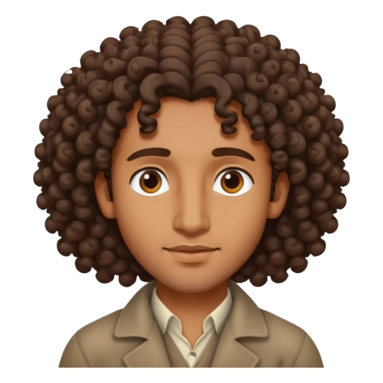 Indian/Ethiopian guy with curly hair and handsome features sticker