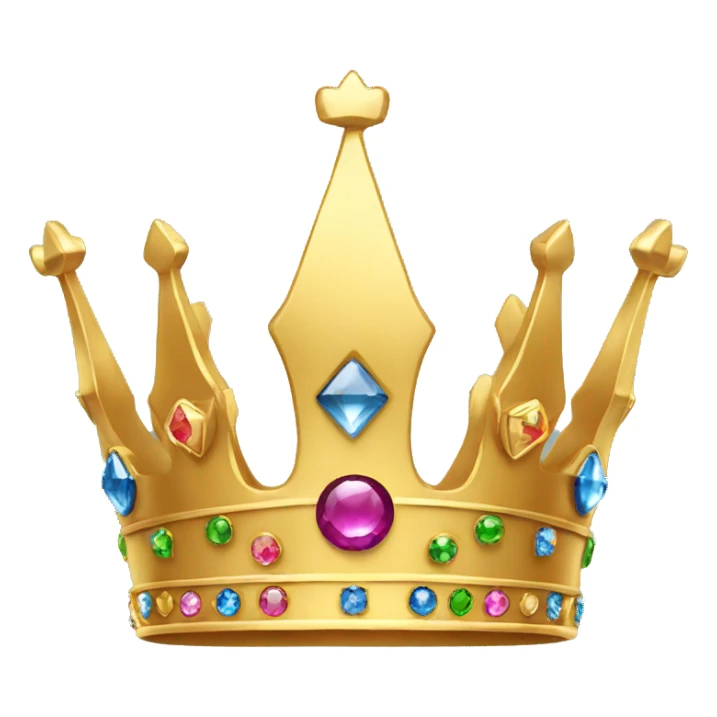 a golden crown with jewels on it. sticker