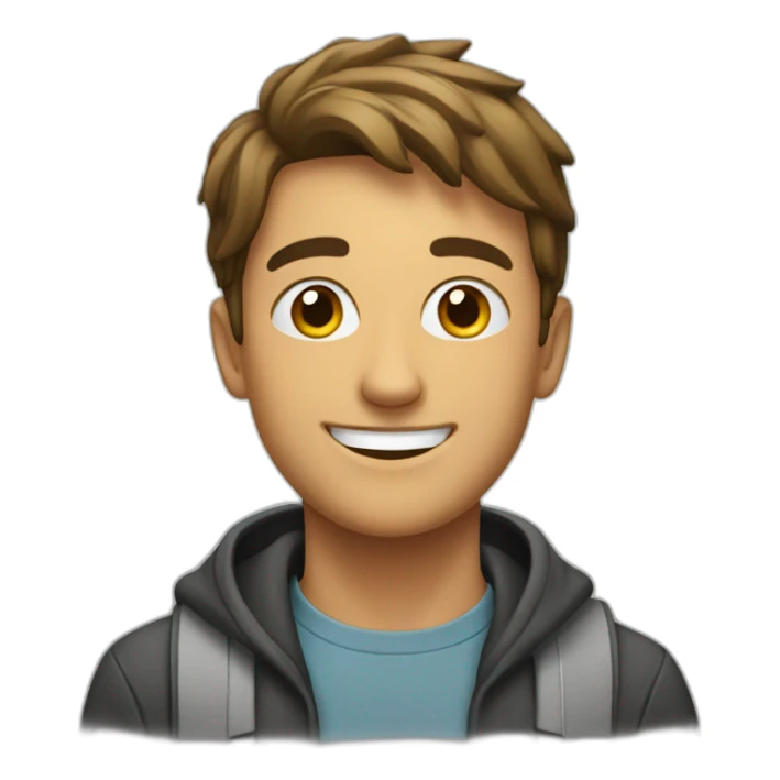 a student happy to have succeeded in his studies sticker