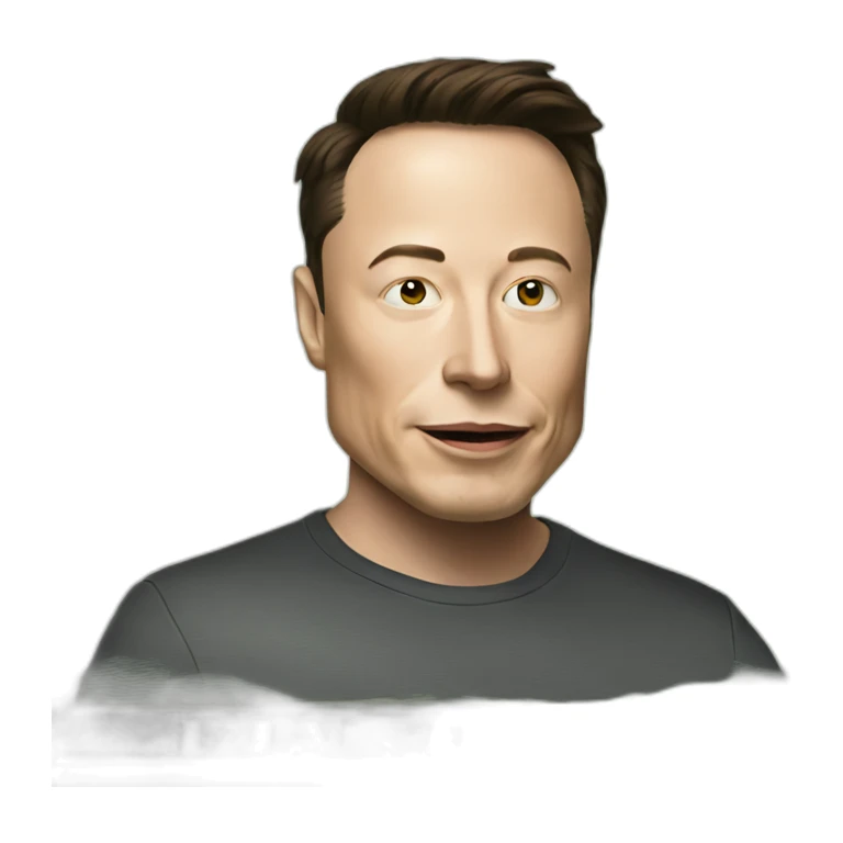 Money with elon musk face sticker