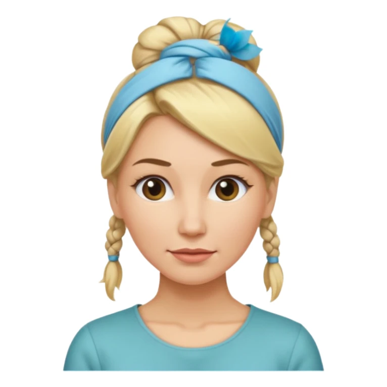 femme 35 ans blonde cheveux attachés sticker