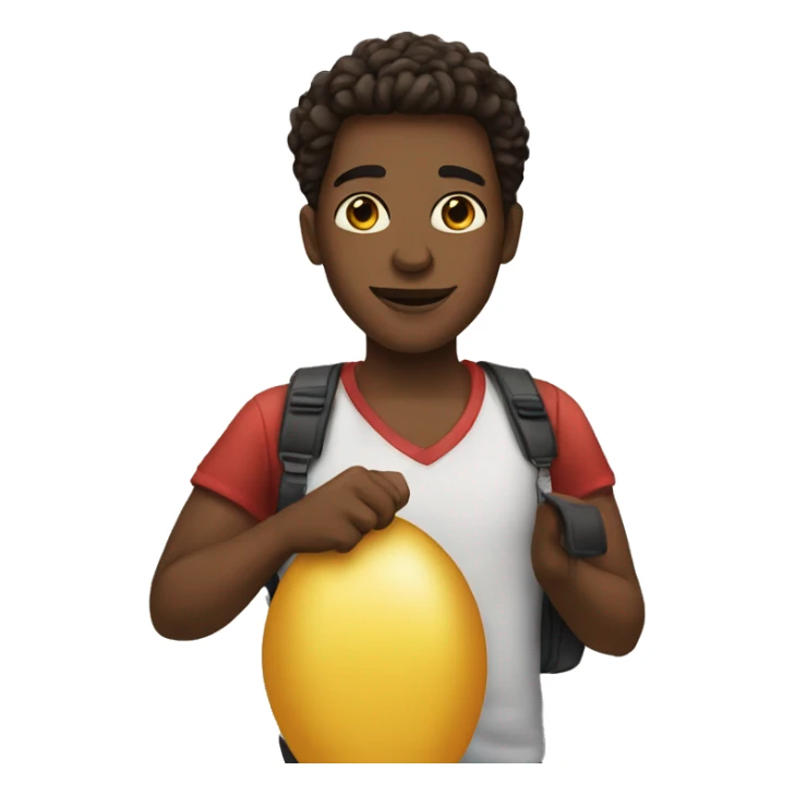 kanya west holding a baloon sticker