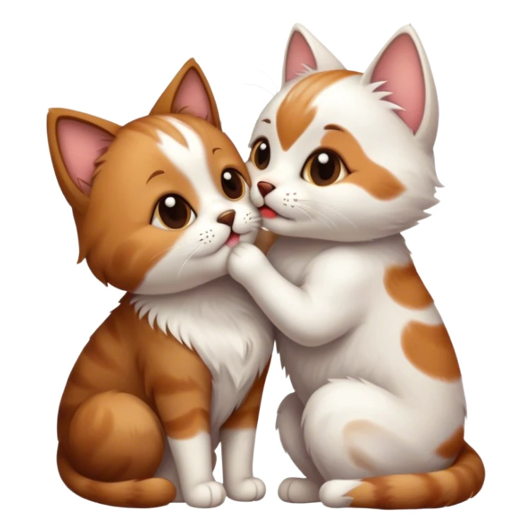 A dog kissing a cat sticker