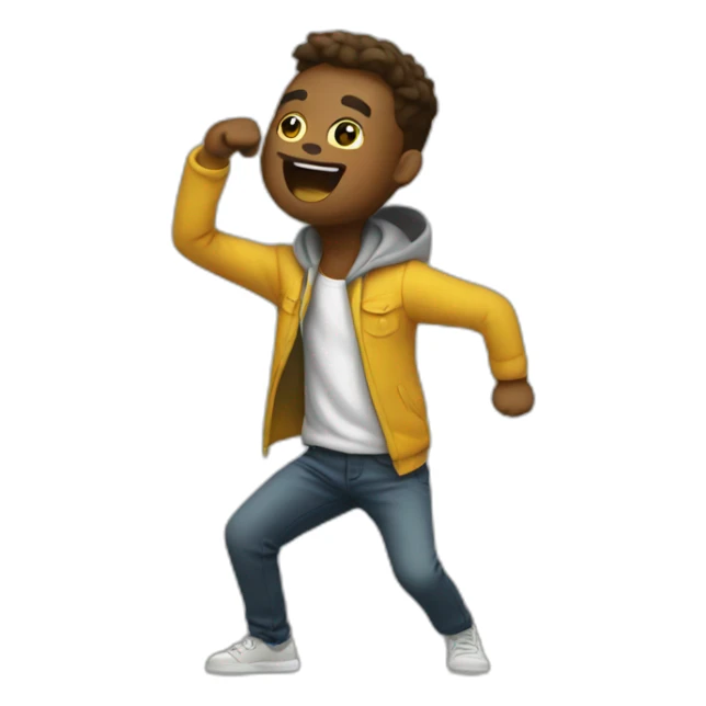 Emoji qui fait un dab sticker