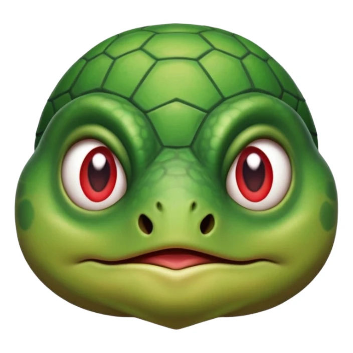 Cute angry turtle that has an upside down heart mark under her nostrils sticker