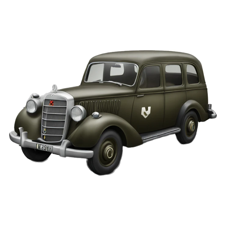 SS WW2 Mercedes German Staff Car sticker