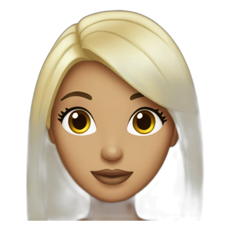 One Kim kardashian with hair black sticker