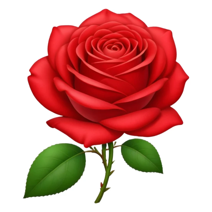 A rose emoji in the style of Apple emoji. sticker