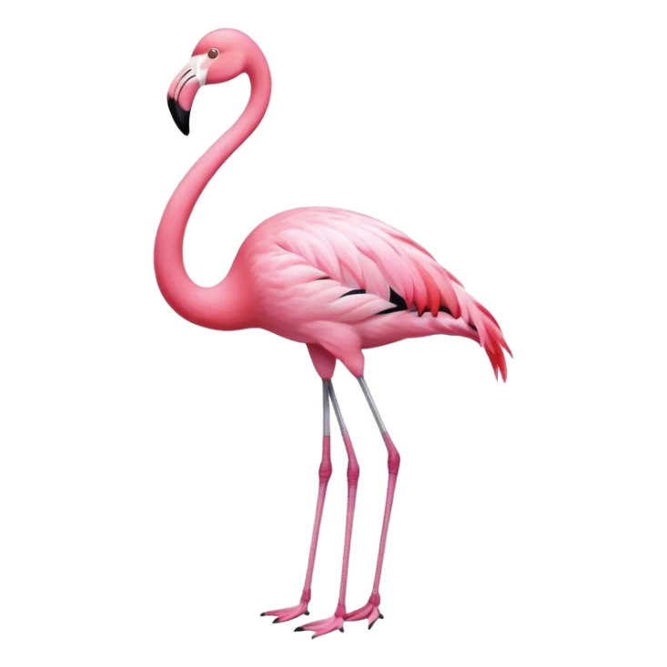 Full body Flamingo wearing a pink bow tie in the neck  sticker