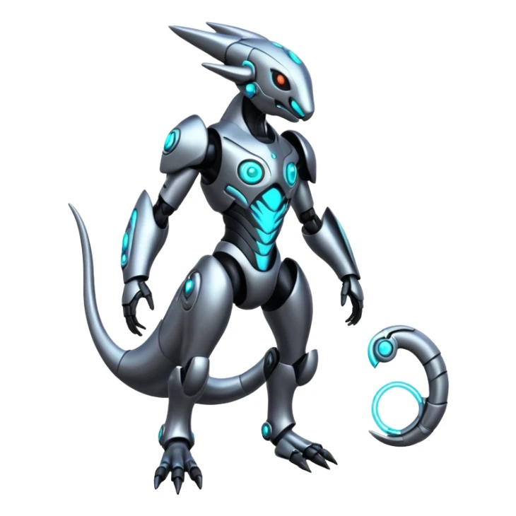 Modern Cyber Lombax-Fakémon-creature, full body sticker