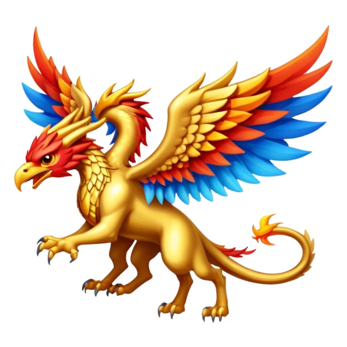 legendary gryphon phenix dragon combination with a legendary beam sticker