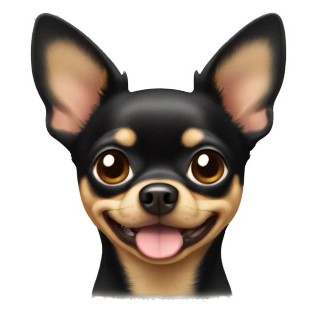Black and tan chihuahua face sticker