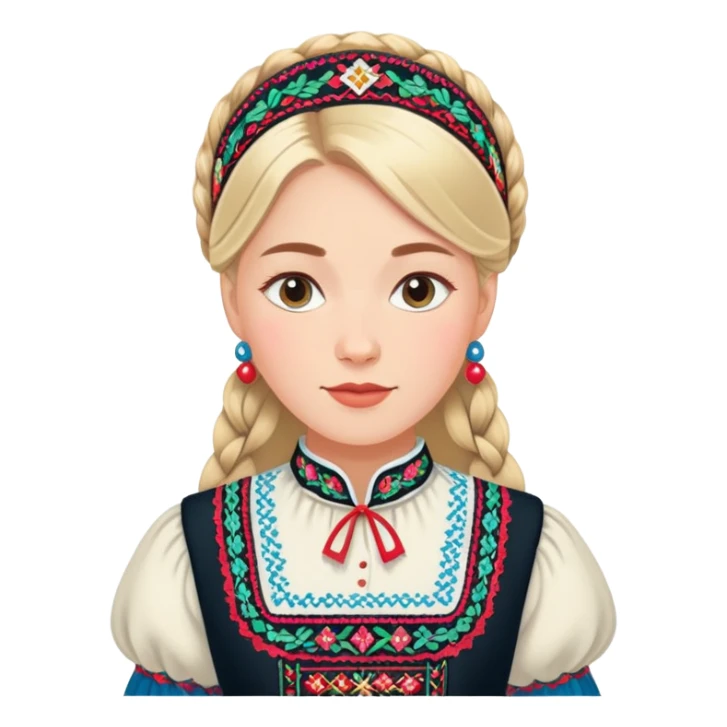 norwegian tradition bunad dress sticker
