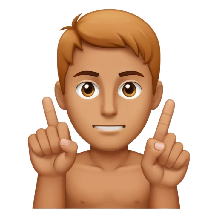 The person showing the middle finger sticker