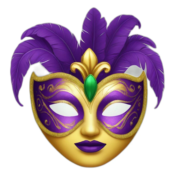 mardi gras girl mask sticker