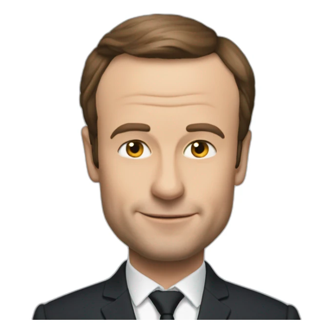 Macron qui embrasse élongation musk sticker