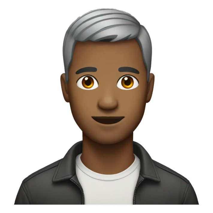 male portrait with short hair sticker