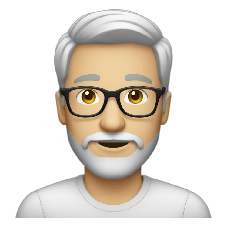a guy wearing glasses and looking cool with medium white skin tone and a bit of beard sticker