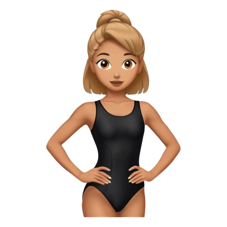 sport dancer in black leotards who talk sticker