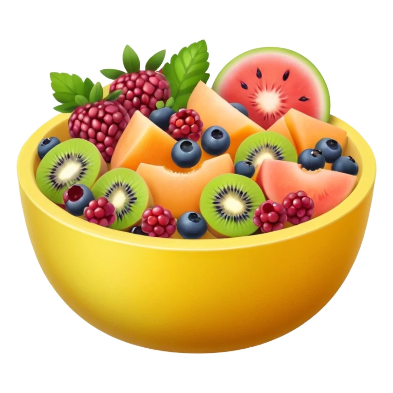 fruit salad yellow bowl sticker