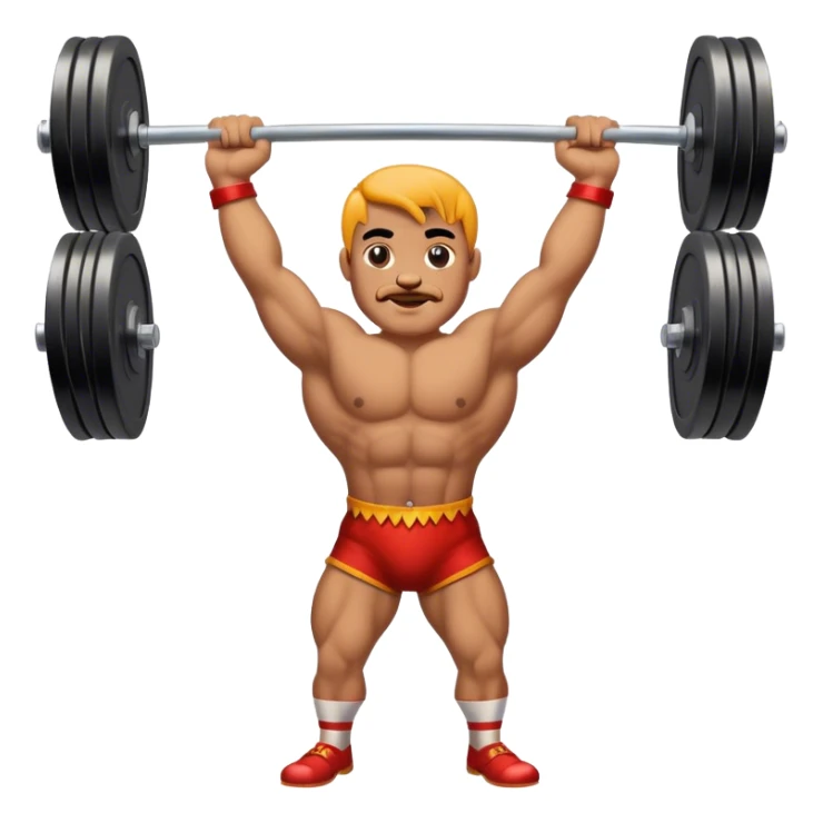 Vintage Circus strong man holding up barbell sticker