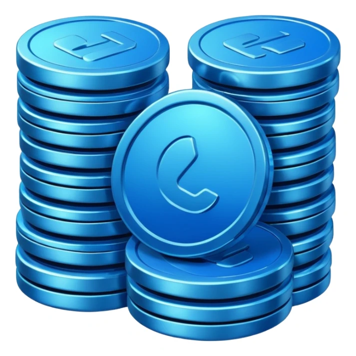 blue coins credit pack sticker