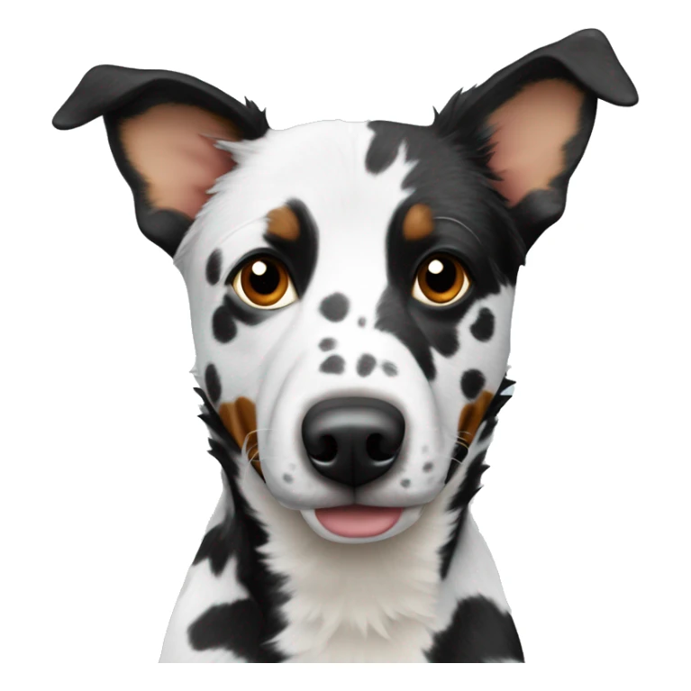 Black and white spotted Australian cattle dog no brown sticker