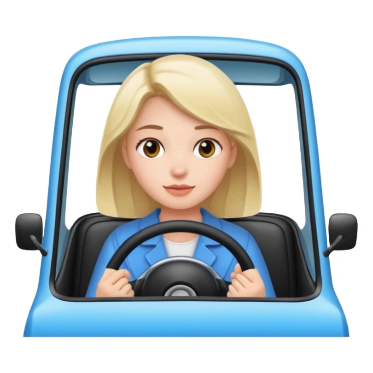 Girl driving to the store sticker