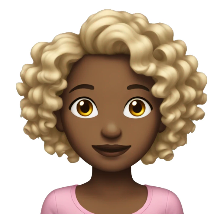 girl wearing heatless curls sticker
