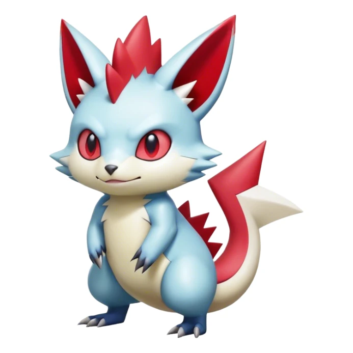 Cute Shiny Digimon-Sneasel-Zangoose-hybrid full body  sticker