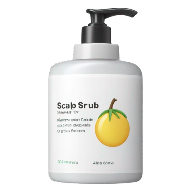 bottle of scalp scrub with label sticker