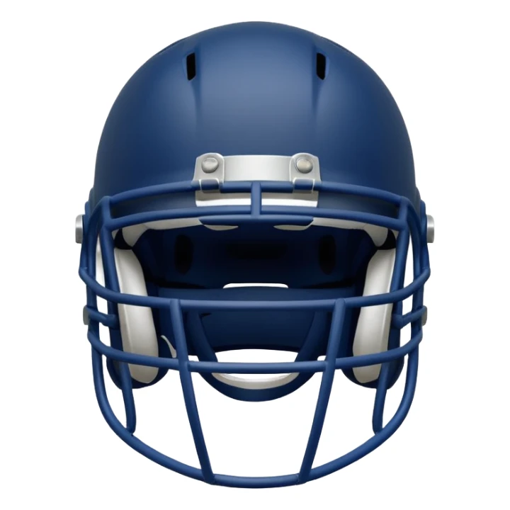College football player helmet in a deep, dark color sticker