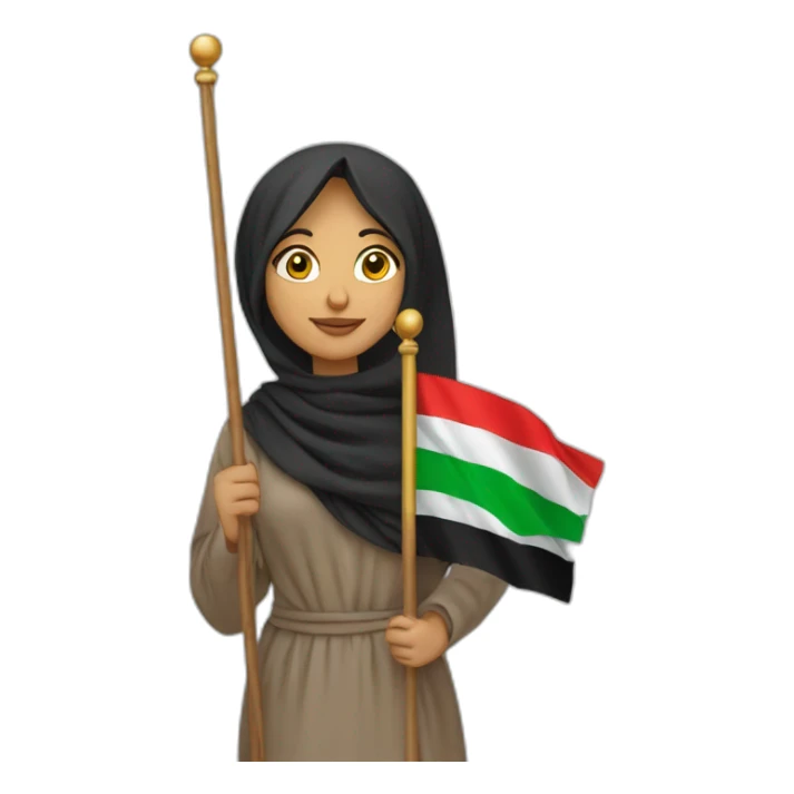 Arab woman holding this flag 🇵🇸 sticker