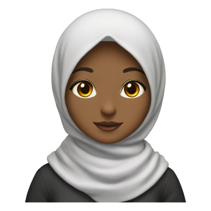 hijab girl with fluffy calico cat  sticker