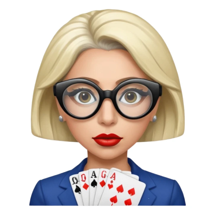Lady Gaga poker face mask/ glasses sticker