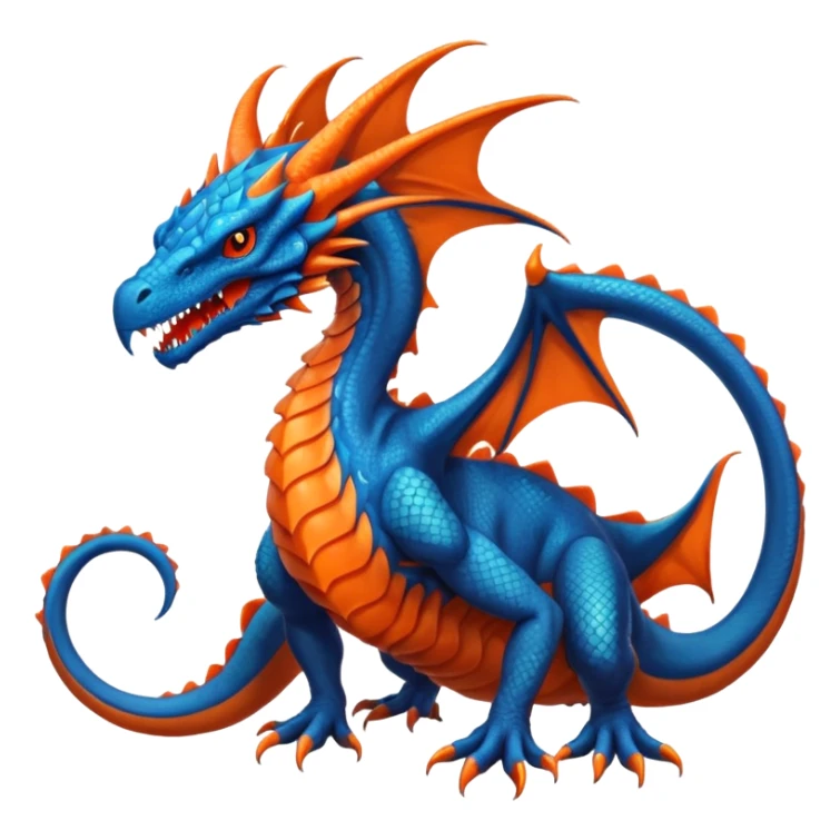 Big long slim thin majestic Cthulhu-Salandit-Salamence-dragon (full body) sticker