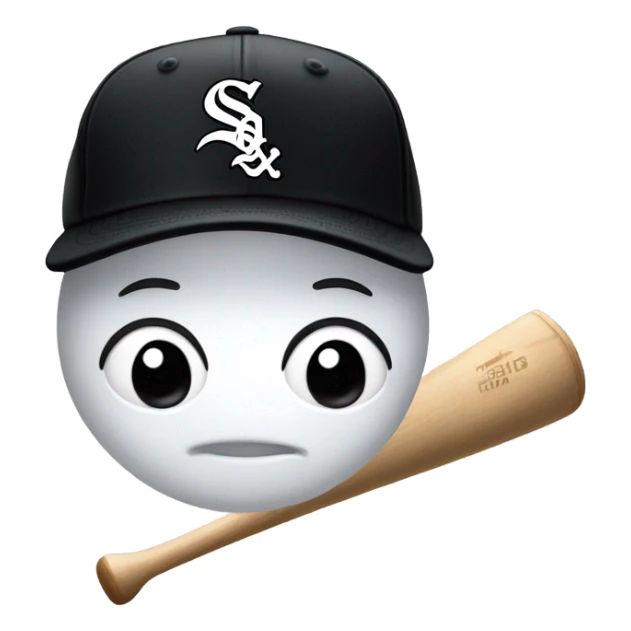 Chicago white Sox cap and bat  sticker