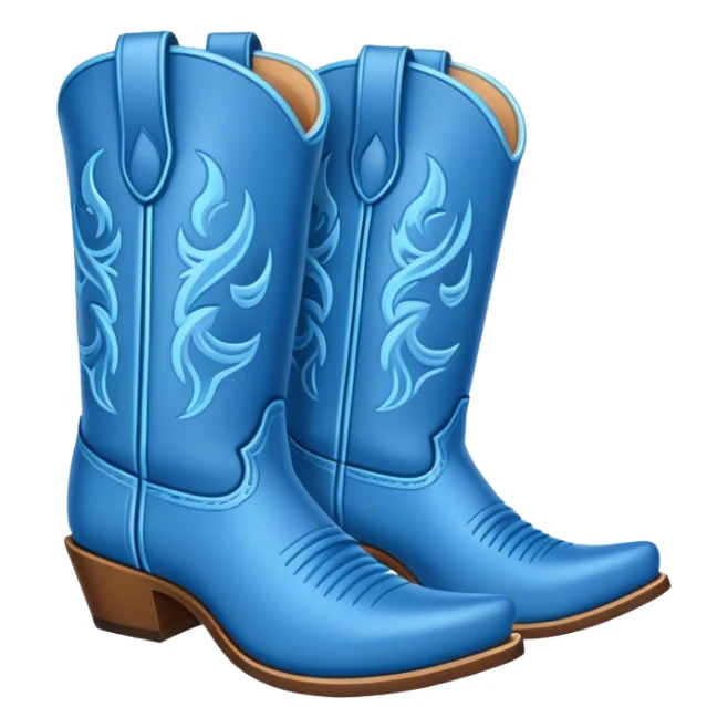 blue cowgirl boots  sticker