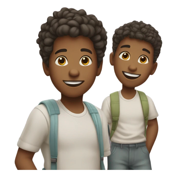 Family of 3 boys sticker