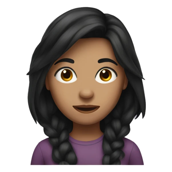 Dark hair girl sticker