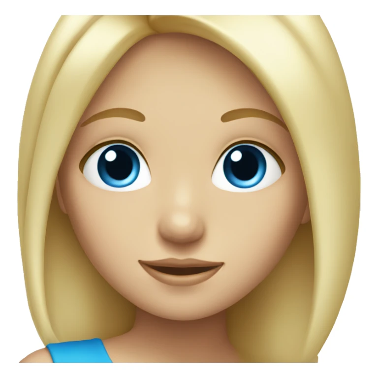 blue eyed blonde hair girl,  sticker