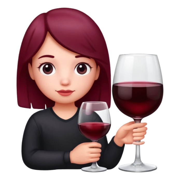 Tiny person next to a giant glass of wine  sticker