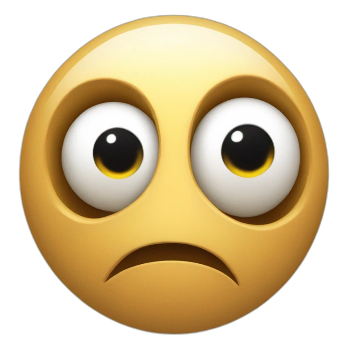 3d sphere with a cartoon decisive skin texture with big playful eyes sticker