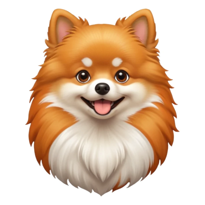 happy Pomeranian dog iOS Style sticker