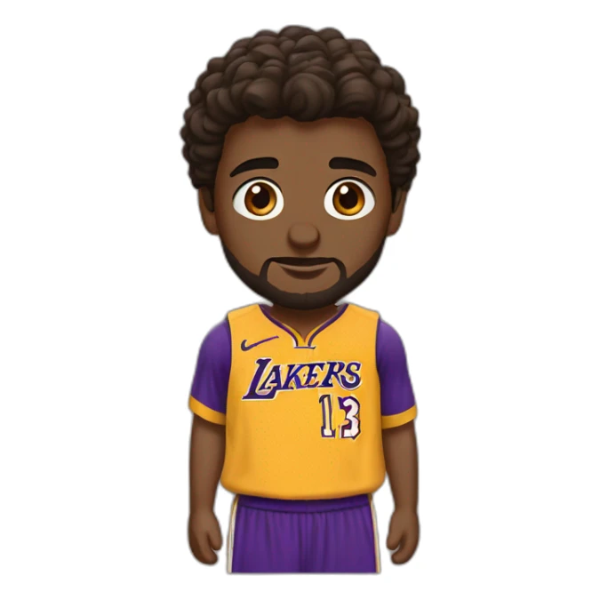 harry potter wearing lakers jerssey sticker