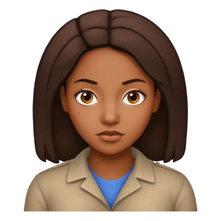 black woman mug shot sticker