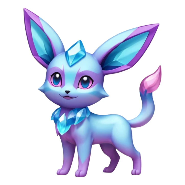 Shiny colorful Glaceon-Espeon-Pokémon sticker