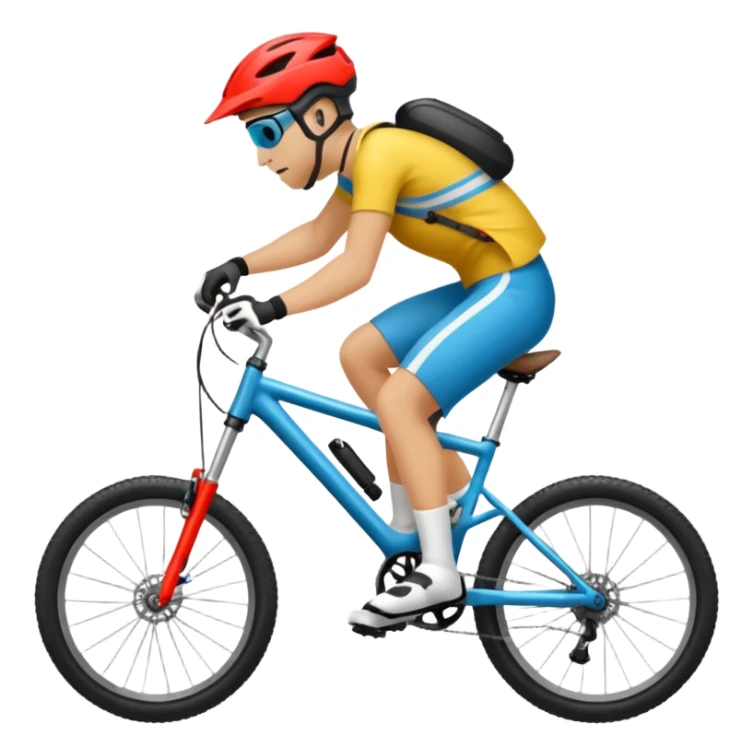 Bicicleta downhill , ciclista montado, montaña sticker